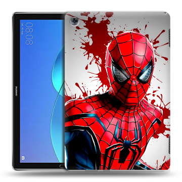 Силиконовый чехол на Huawei MediaPad M5 Lite с принтом Spiderman Человек паук