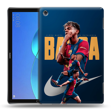 Силиконовый чехол на Huawei MediaPad M5 Lite с принтом Барселона Barca Yamal 