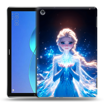 Силиконовый чехол на Huawei MediaPad M5 Lite с принтом Холодное сердце Frozen