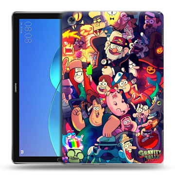 Силиконовый чехол на Huawei MediaPad M5 Lite с принтом Gravity Falls Гравити Фолз