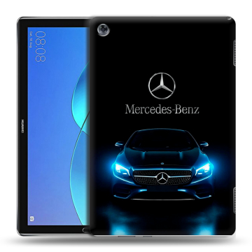 Силиконовый чехол на Huawei MediaPad M5 Lite с принтом Mercedes Мерседес