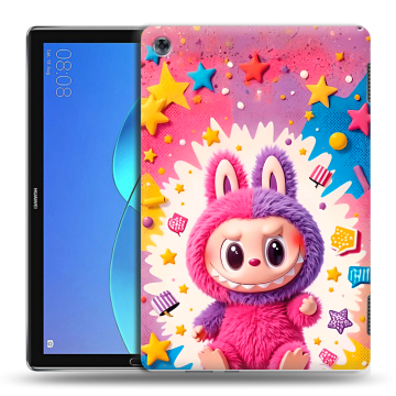 Силиконовый чехол на Huawei MediaPad M5 Lite с принтом Labubu Лабубу