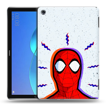 Силиконовый чехол на Huawei MediaPad M5 Lite с принтом Spiderman Человек паук