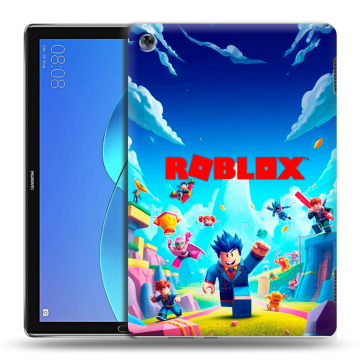 Силиконовый чехол на Huawei MediaPad M5 Lite с принтом Roblox Роблокс