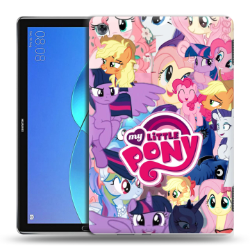 Силиконовый чехол на Huawei MediaPad M5 Lite с принтом My little pony Дружба чудо
