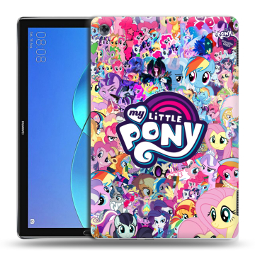 Силиконовый чехол на Huawei MediaPad M5 Lite с принтом My little pony Дружба чудо