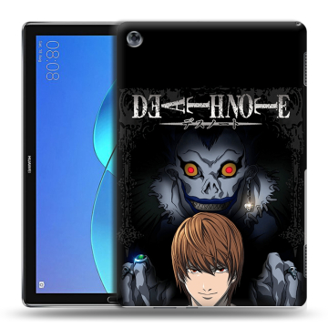 Силиконовый чехол на Huawei MediaPad M5 Lite с принтом Death note Тетрадь смерти