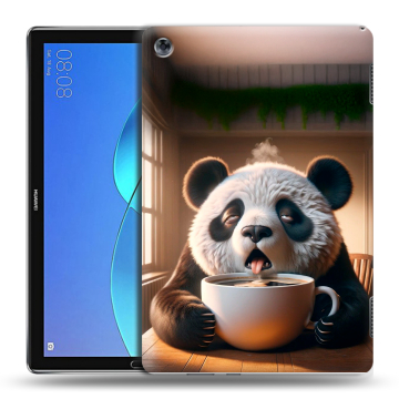 Силиконовый чехол на Huawei MediaPad M5 Lite с принтом смешная панда