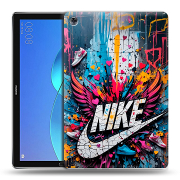 Силиконовый чехол на Huawei MediaPad M5 Lite с принтом Nike Найк