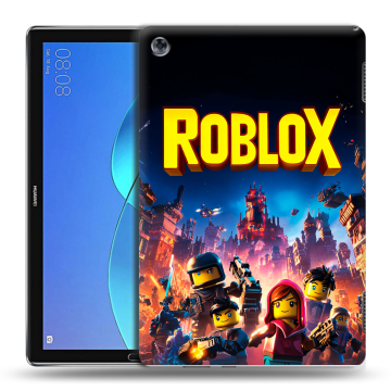 Силиконовый чехол на Huawei MediaPad M5 Lite с принтом Roblox Роблокс