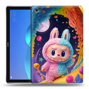 Силиконовый чехол на Huawei MediaPad M5 Lite с принтом Labubu Лабубу