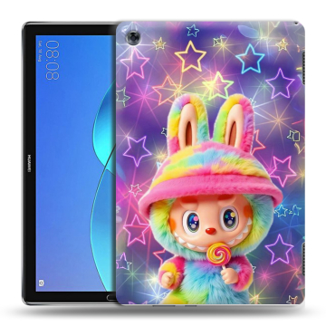 Силиконовый чехол на Huawei MediaPad M5 Lite с принтом Labubu Лабубу