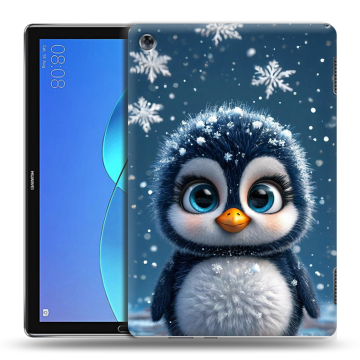 Силиконовый чехол на Huawei MediaPad M5 Lite с принтом Новый год