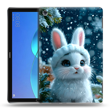 Силиконовый чехол на Huawei MediaPad M5 Lite с принтом Новый год