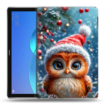 Силиконовый чехол на Huawei MediaPad M5 Lite с принтом Новый год