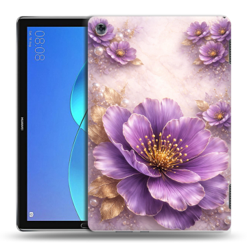 Силиконовый чехол на Huawei MediaPad M5 Lite с принтом женский