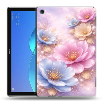 Силиконовый чехол на Huawei MediaPad M5 Lite с принтом женский
