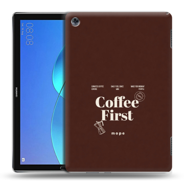 Силиконовый чехол на Huawei MediaPad M5 Lite с принтом женский