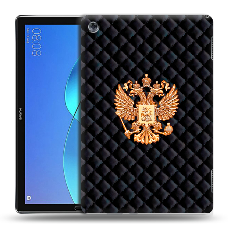 Силиконовый чехол на Huawei MediaPad M5 Lite с принтом Герб России принт Силиконовый чехол на Huawei MediaPad M5 Lite с принтом Герб России принт