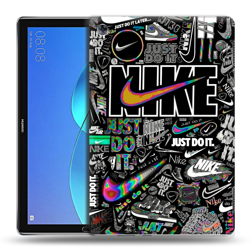 Силиконовый чехол на Huawei MediaPad M5 Lite с принтом Найк Силиконовый чехол на Huawei MediaPad M5 Lite с принтом Найк