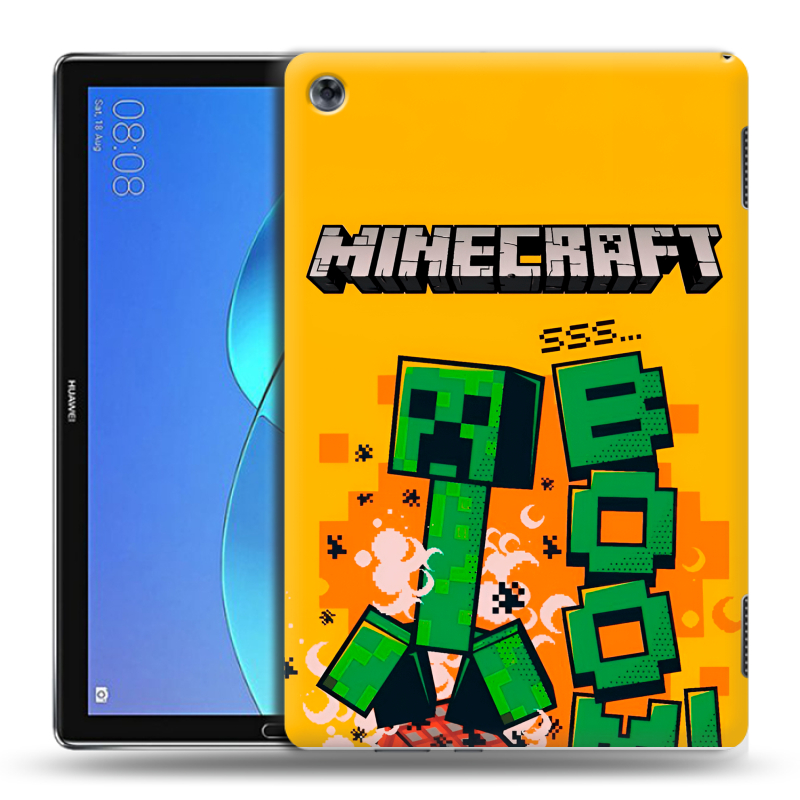 Силиконовый чехол на Huawei MediaPad M5 Lite с принтом Майнкрафт Minecraft Силиконовый чехол на Huawei MediaPad M5 Lite с принтом Майнкрафт Minecraft