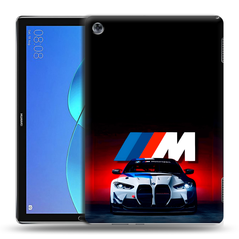 Силиконовый чехол на Huawei MediaPad M5 Lite с принтом БМВ BMW Силиконовый чехол на Huawei MediaPad M5 Lite с принтом БМВ BMW