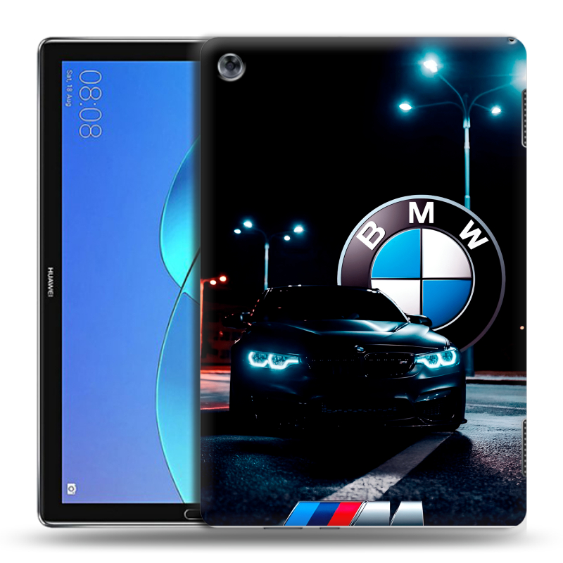 Силиконовый чехол на Huawei MediaPad M5 Lite с принтом БМВ BMW Силиконовый чехол на Huawei MediaPad M5 Lite с принтом БМВ BMW