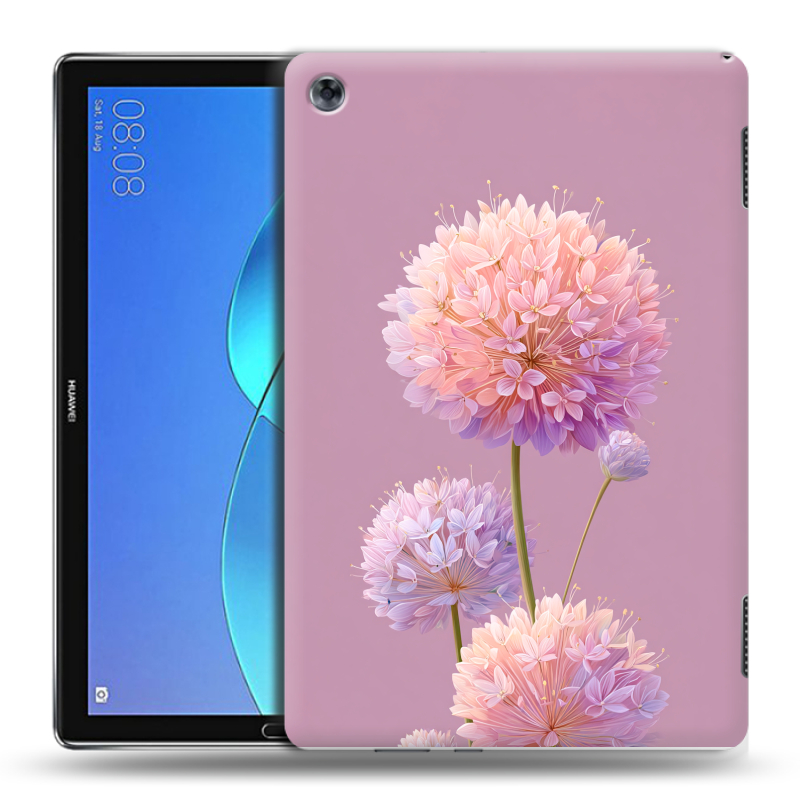 Силиконовый чехол на Huawei MediaPad M5 Lite с принтом Цветы Силиконовый чехол на Huawei MediaPad M5 Lite с принтом Цветы