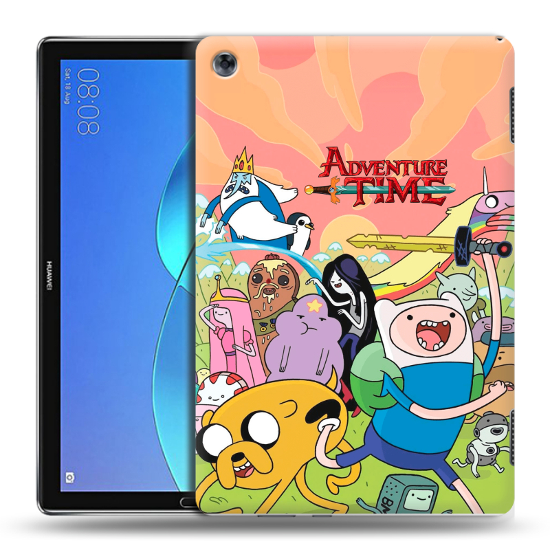 Силиконовый чехол на Huawei MediaPad M5 Lite с принтом Adventure time Время приключений Силиконовый чехол на Huawei MediaPad M5 Lite с принтом Adventure time Время приключений