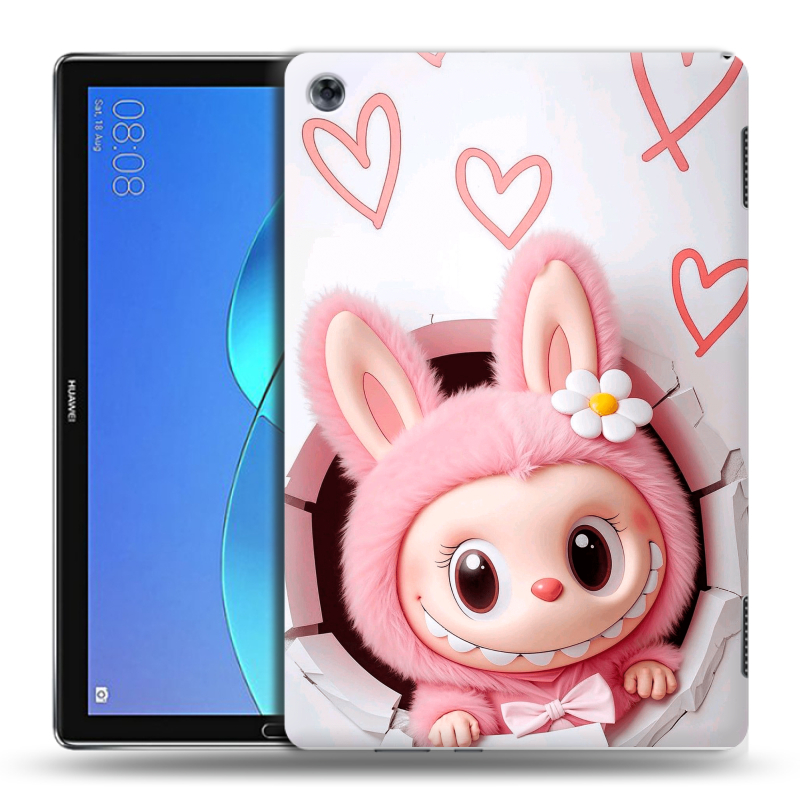Силиконовый чехол на Huawei MediaPad M5 Lite с принтом Labubu Лабубу Силиконовый чехол на Huawei MediaPad M5 Lite с принтом Labubu Лабубу
