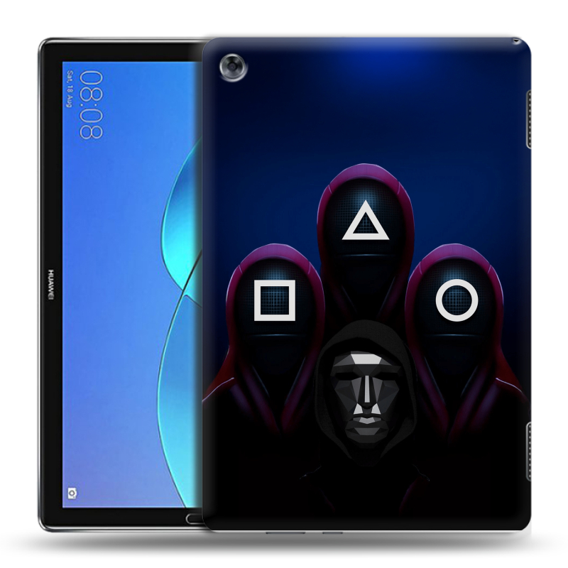 Силиконовый чехол на Huawei MediaPad M5 Lite с принтом Игра Кальмара Силиконовый чехол на Huawei MediaPad M5 Lite с принтом Игра Кальмара