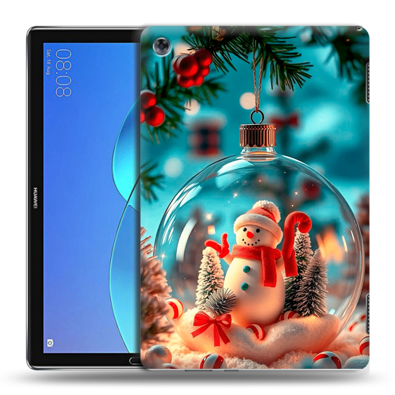 Силиконовый чехол на Huawei MediaPad M5 Lite с принтом Новый год Силиконовый чехол на Huawei MediaPad M5 Lite с принтом Новый год