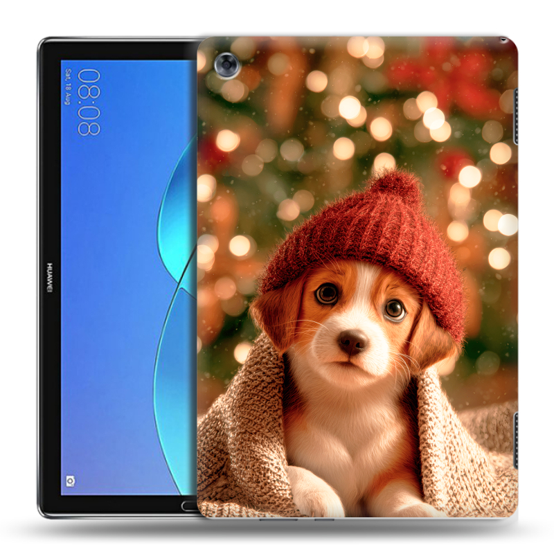 Силиконовый чехол на Huawei MediaPad M5 Lite с принтом Новый год Силиконовый чехол на Huawei MediaPad M5 Lite с принтом Новый год