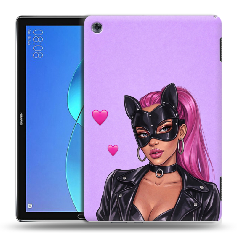 Силиконовый чехол на Huawei MediaPad M5 Lite с принтом женский Силиконовый чехол на Huawei MediaPad M5 Lite с принтом женский