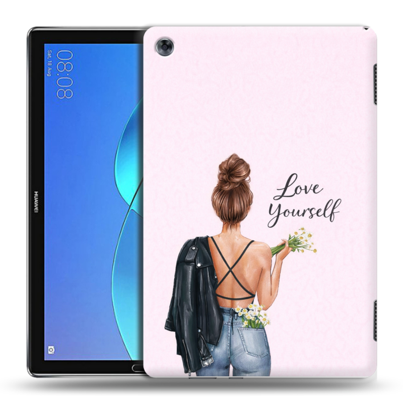 Силиконовый чехол на Huawei MediaPad M5 Lite с принтом женский Силиконовый чехол на Huawei MediaPad M5 Lite с принтом женский