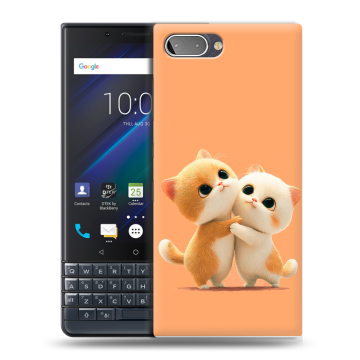 Пластиковый чехол на BlackBerry KEY2 LE с принтом Милые котики Пластиковый чехол на BlackBerry KEY2 LE с принтом Милые котики