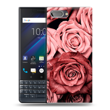 Пластиковый чехол на BlackBerry KEY2 LE с принтом Цветы розы