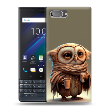 Пластиковый чехол на BlackBerry KEY2 LE с принтом Сова
