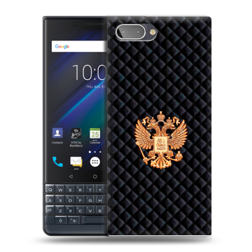 Пластиковый чехол на BlackBerry KEY2 LE с принтом Герб России принт