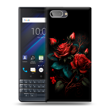 Пластиковый чехол на BlackBerry KEY2 LE с принтом Розы красные