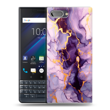 Пластиковый чехол на BlackBerry KEY2 LE с принтом Мрамор