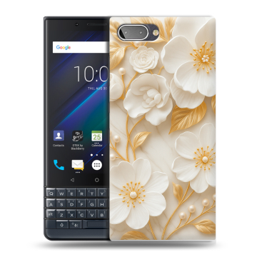 Пластиковый чехол на BlackBerry KEY2 LE с принтом Цветы