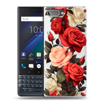 Пластиковый чехол на BlackBerry KEY2 LE с принтом Розы