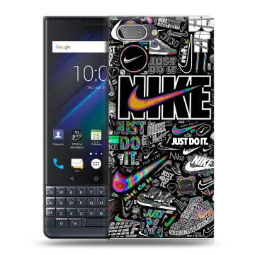 Пластиковый чехол на BlackBerry KEY2 LE с принтом Найк