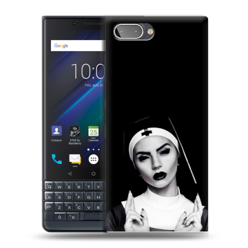 Пластиковый чехол на BlackBerry KEY2 LE с принтом монашка Пластиковый чехол на BlackBerry KEY2 LE с принтом монашка