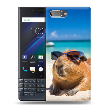 Пластиковый чехол на BlackBerry KEY2 LE с принтом Капибара