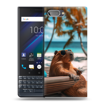 Пластиковый чехол на BlackBerry KEY2 LE с принтом Капибара