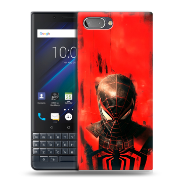 Пластиковый чехол на BlackBerry KEY2 LE с принтом человек паук spiderman