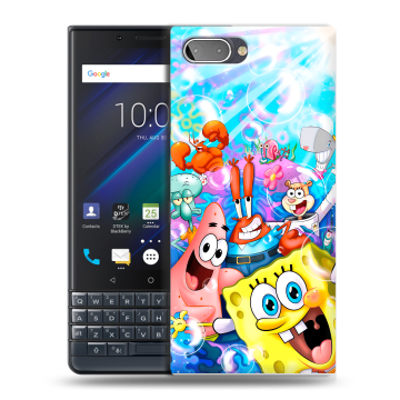 Пластиковый чехол на BlackBerry KEY2 LE с принтом спанчбоб спанч боб