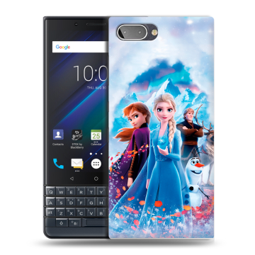 Пластиковый чехол на BlackBerry KEY2 LE с принтом Холодное сердце Frozen